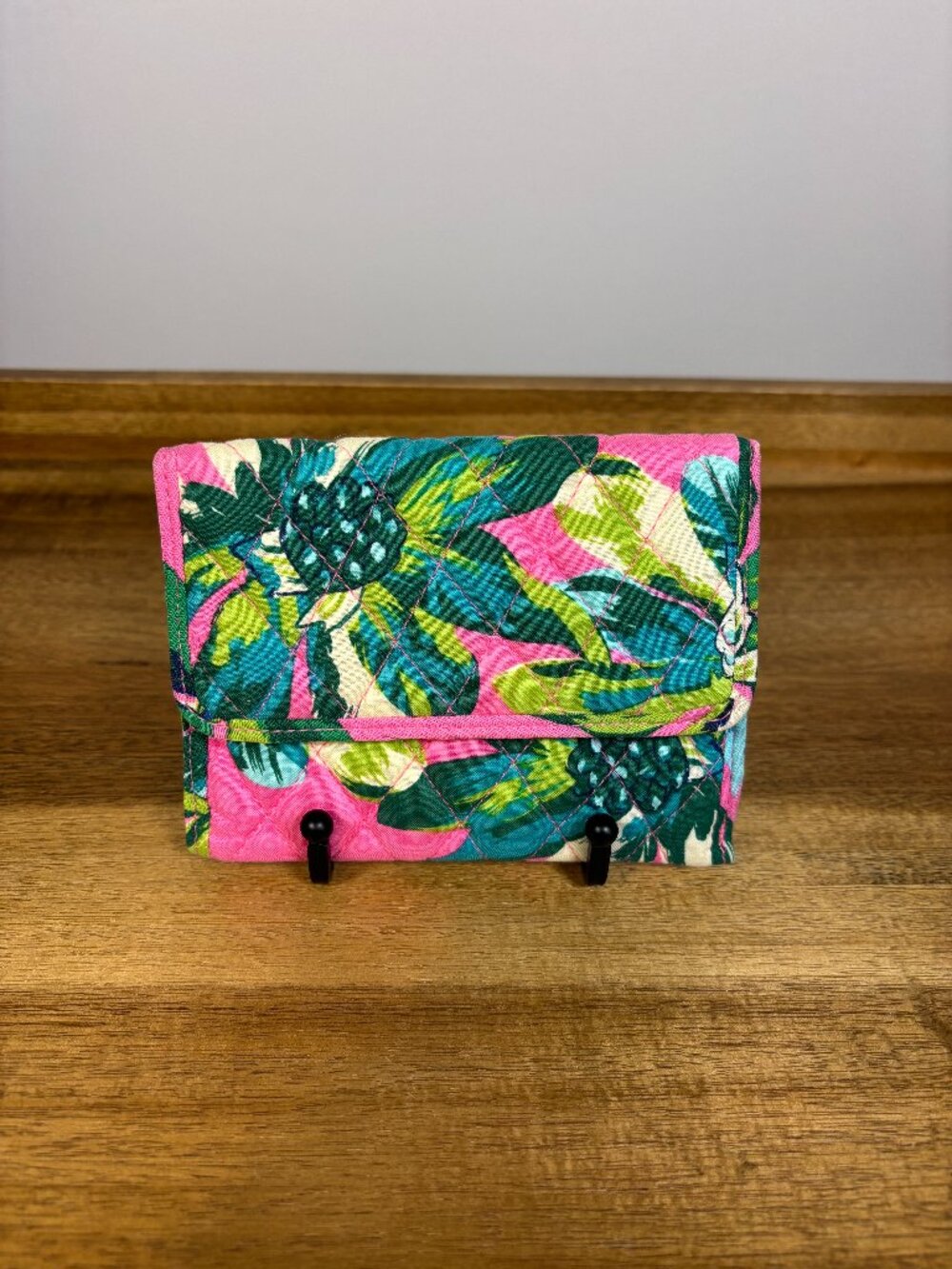 Vera Bradley Tropical Paradise Leaf Floral Quilted Trifold Wallet